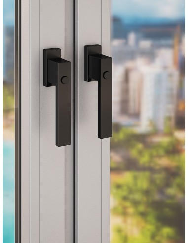 Πόμολο (γρυλόχειρο) ασφαλείας αλουμινίου με μπουτόν Trend Dallas