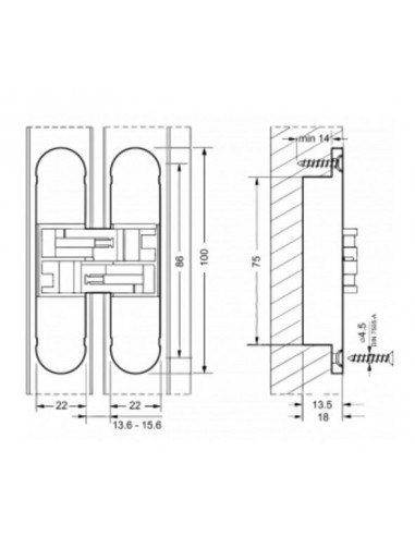 Μεντεσές Κρυφός 3D Ρυθμιζόμενος