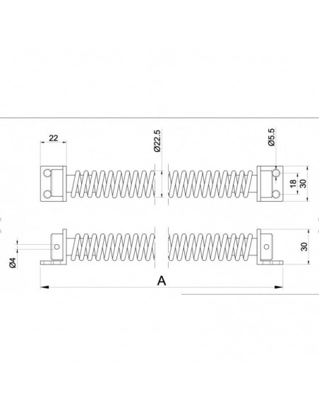 Ελατήριο επαναφοράς κλεισίματος πόρτας Ελατήριο επαναφοράς κλεισίματος πόρτας