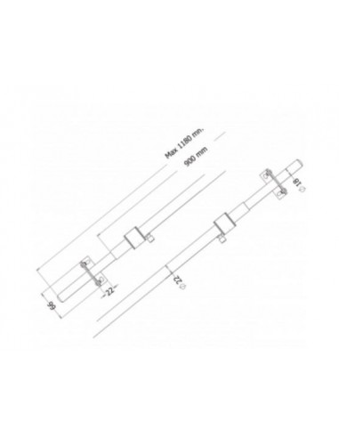 Mπάρα ασφάλειας ρυθμιζόμενη για πόρτες εισόδου όλων των τύπων cleverlok