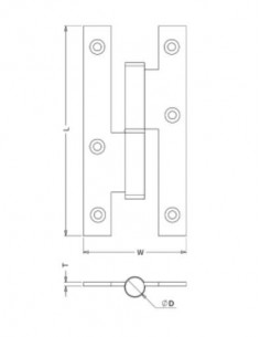 Μεντεσές Γαλλικος Ανοξείδωτος 2
