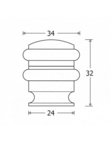 Στόπερ θυρών µε Διπλό Λάστιχο Ορειχάλκινο