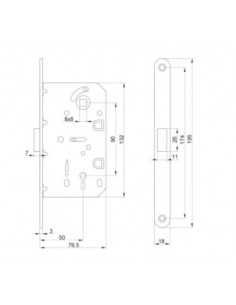Κλειδαριά Μεσόπορτας Μαγνητική 2