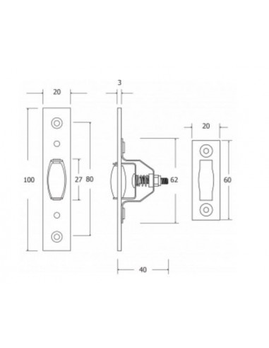 Σούστα πόρτας με βαρελάκι ορειχάλκινο