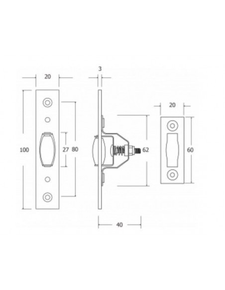Σούστα πόρτας με βαρελάκι ορειχάλκινο