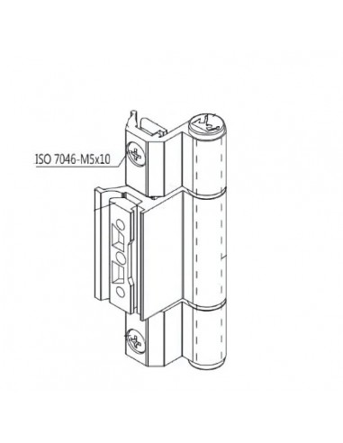 Μεντεσές Τριπλός Αλουμινίου M300 με 3 Τρύπες και INOX Βίδες