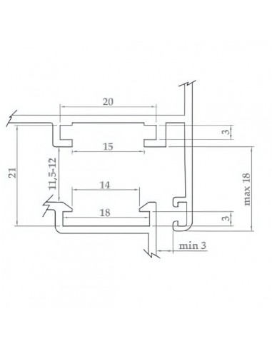 Μεντεσές Τριπλός Αλουμινίου M300 με 3 Τρύπες και INOX Βίδες