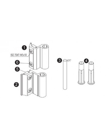 Μεντεσές αλουμινίου Camera Europea M100 