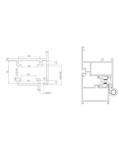 Μεντεσές αλουμινίου Camera Europea M100 