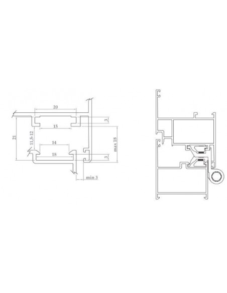 Μεντεσές αλουμινίου Camera Europea M100 