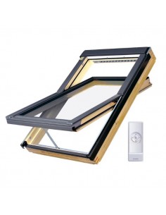 Roof window rotating with an electric mechanism