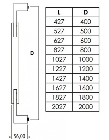 Ανοδιωμένη χειρολαβή αλουμινίου ALU-800