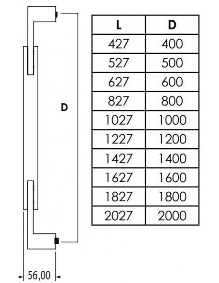 Ανοδιωμένη χειρολαβή αλουμινίου ALU-800