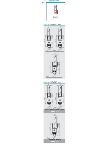 Αεροστόπ GLASS BOTTOM για ανοιγόμενες γυάλινες πόρτες