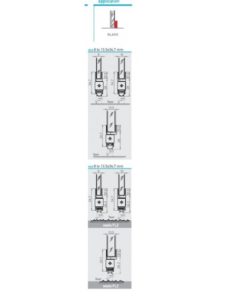 Αεροστόπ GLASS BOTTOM για ανοιγόμενες γυάλινες πόρτες Αεροστόπ GLASS BOTTOM για ανοιγόμενες γυάλινες πόρτες