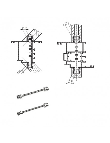 Ανοξείδωτη λοξή λαβή εξώπορτας PR Ανοξείδωτη λοξή λαβή εξώπορτας PR