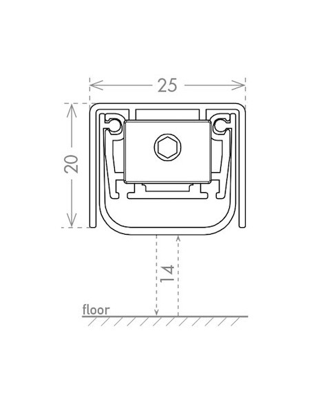 Αυτόματο αεροστόπ ACOUSTIC ALU για πόρτες αλουμινίου/μεταλλικές/ξύλου/PVC