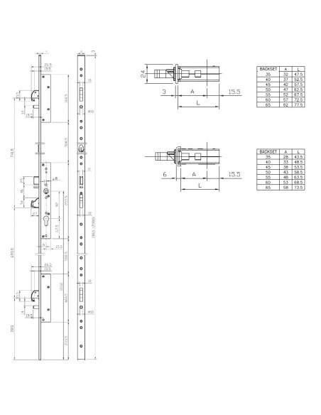 Κλειδαριά δευτέρου φύλλου πυράντοχης πόρτας