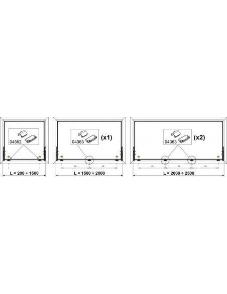 Μεντεσές Τριπλός Αλουμινίου GIESSE