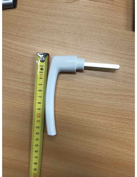 Πόμολο (χερούλι) αλουμινίου διπλό με ροζέτα για πόρτα Πόμολο (χερούλι) αλουμινίου διπλό με ροζέτα για πόρτα