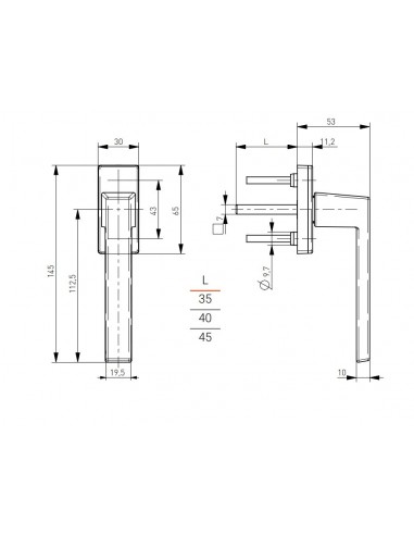 Πόμολο (γρυλόχειρο) αλουμινίου Trend Denver