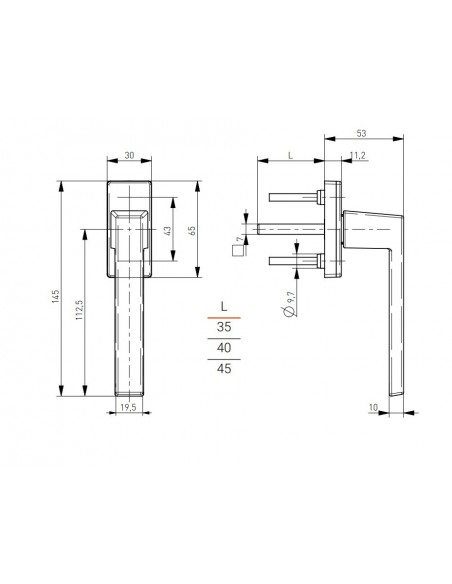 Πόμολο (γρυλόχειρο) αλουμινίου Trend Denver