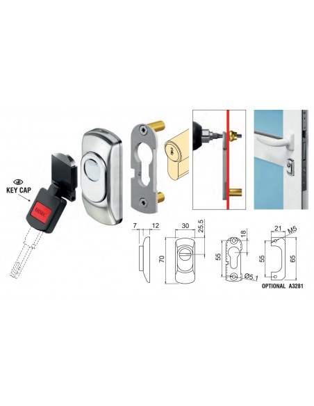 Μαγνητικό προστατευτικό για κλειδαριές MGSG15