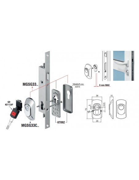 Μαγνητικό προστατευτικό για κλειδαριές MGSG33 Μαγνητικό προστατευτικό για κλειδαριές MGSG33