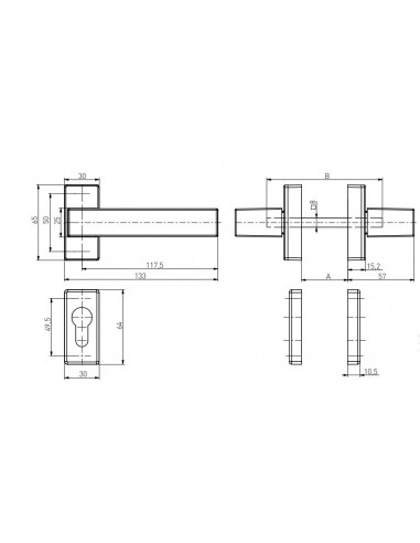 Λαβή Εξώθυρας DALLAS με ροζέτα