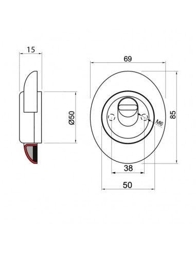 DEFENDER MR500-25 Μαγνητικό προστατευτικό για κλειδαριές