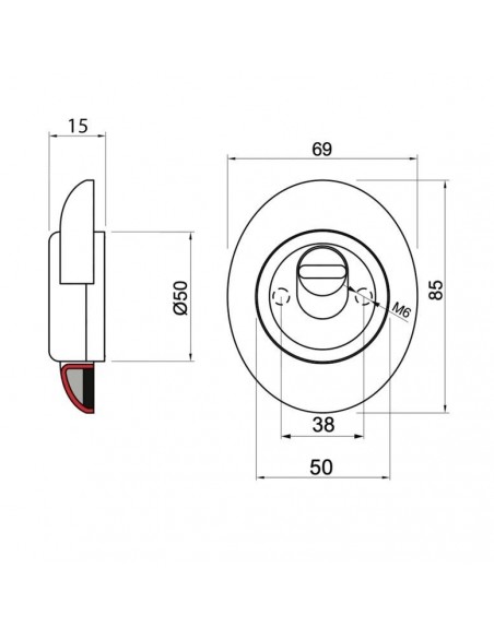 DEFENDER MR500-25 Μαγνητικό προστατευτικό για κλειδαριές DEFENDER MR500-25 Μαγνητικό προστατευτικό για κλειδαριές