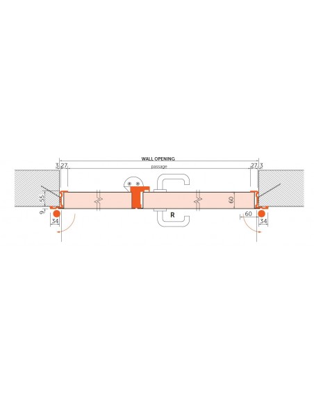 Fireproof door - fire safety certified double leaf ENDOOR