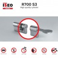 Κύλινδρος (αφαλός) ασφαλείας ISEO R700S3, με καταπέλτη