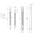 Recessed spiral  - cable protection for electric locks