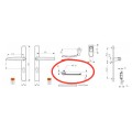 Πόμολο (χερούλι) αλουμινίου διπλό ρολών με πλάκα 