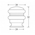 FLOOR STOP WITH TWO ALUMINUM RUBBER DECORATIVE 