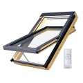 Roof window rotating with an electric mechanism